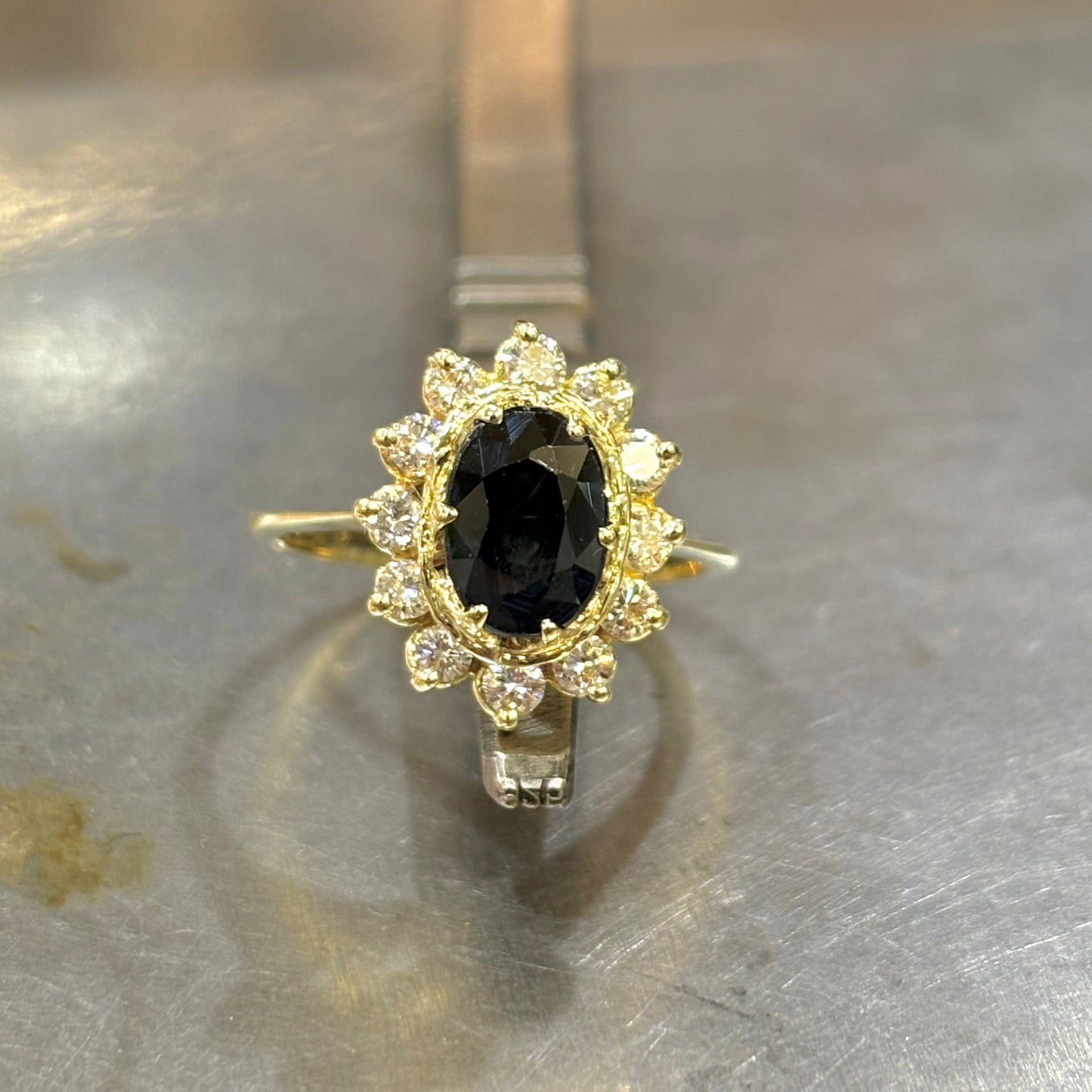 Bague Marguerite - Or Jaune 750 Saphir & Diamants