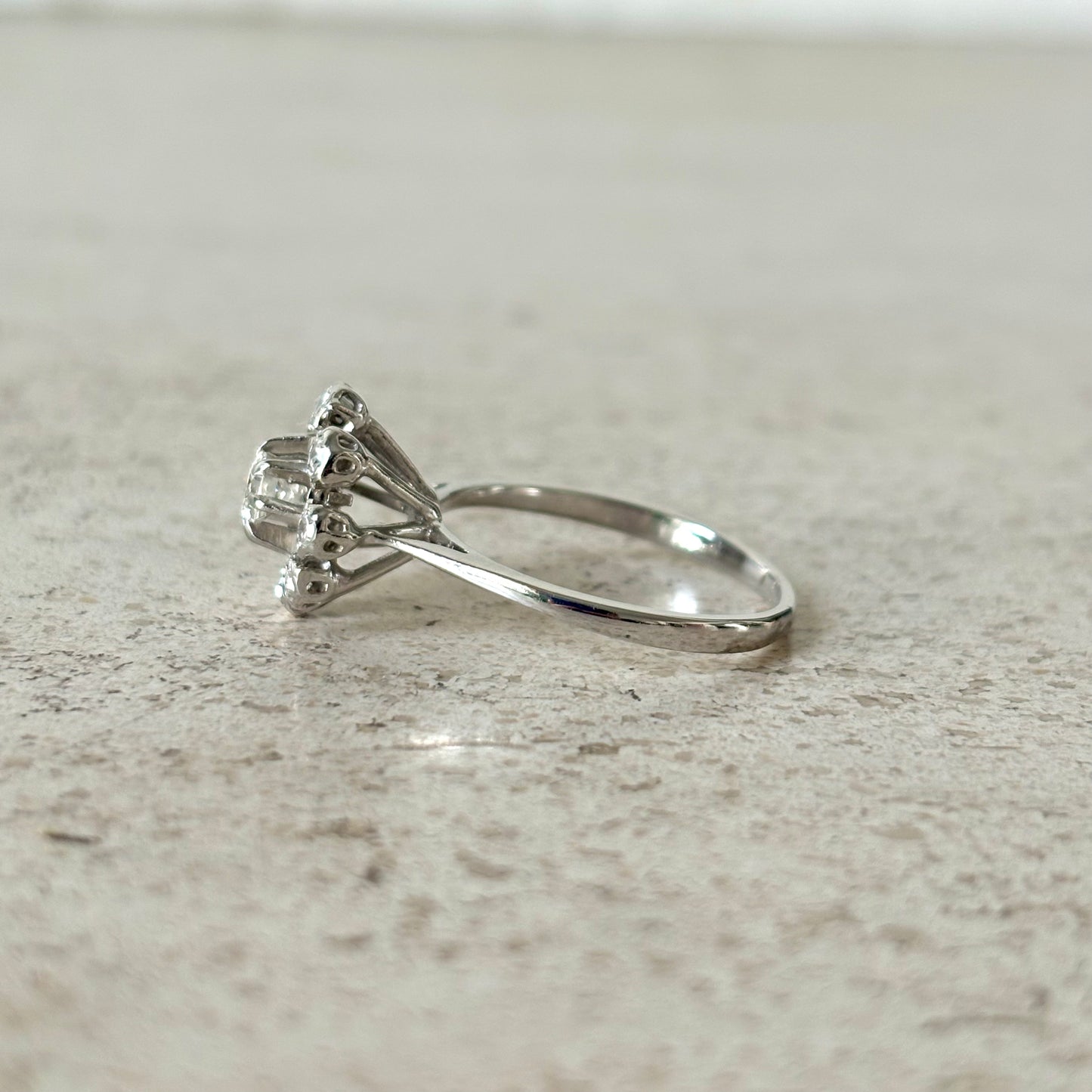 Bague Marguerite Vintage - Or Blanc 750 & Diamants