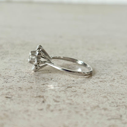 Bague Marguerite Vintage - Or Blanc 750 & Diamants