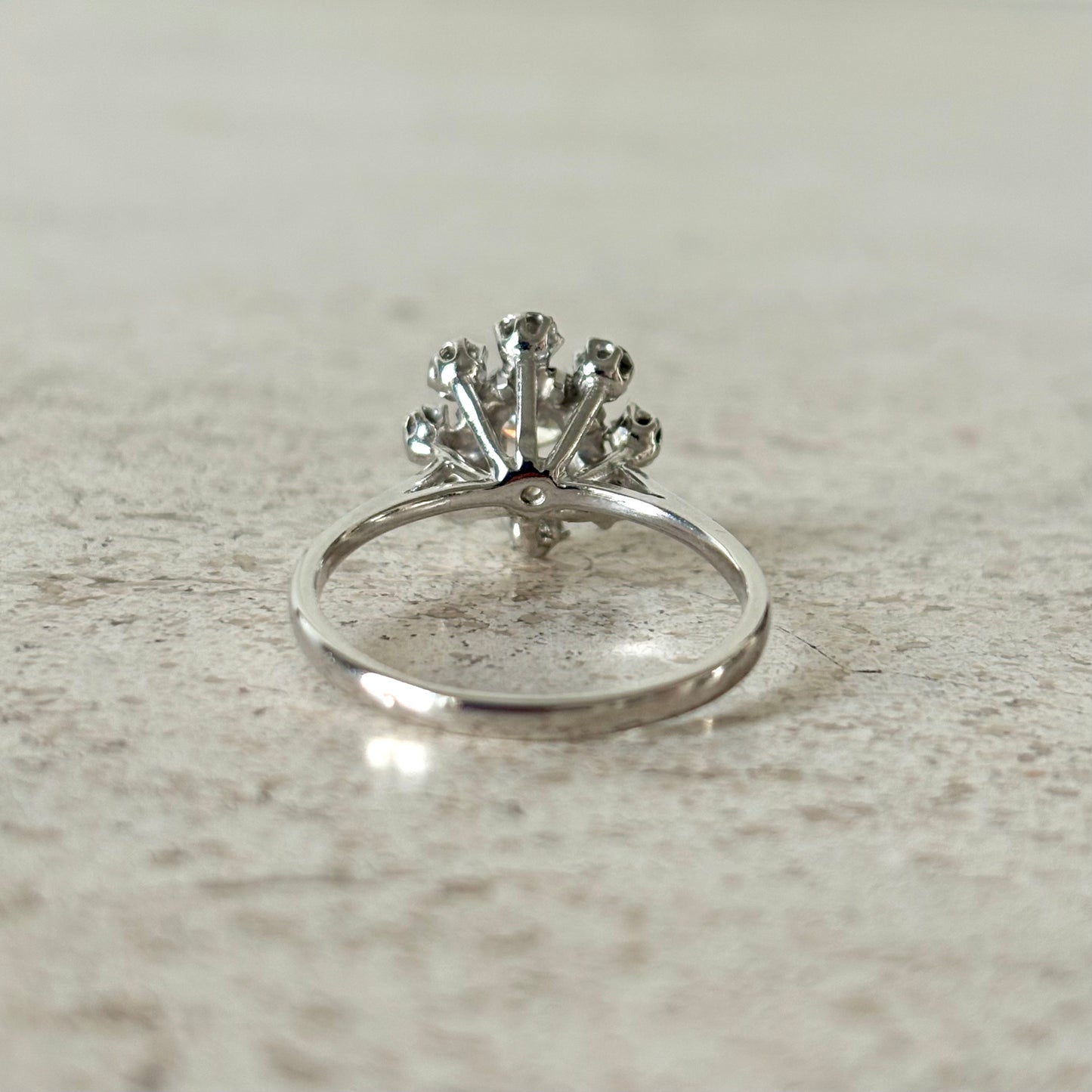 Bague Marguerite Vintage - Or Blanc 750 & Diamants