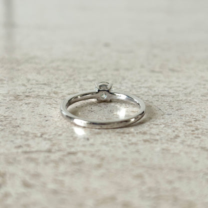 Bague Solitaire - Or Blanc 750 & Diamants