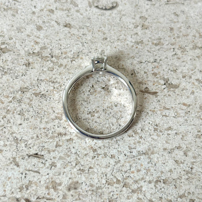 Bague Solitaire - Or Blanc 750 & Diamants