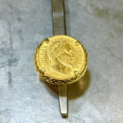 Bague Pièce - Or Jaune 750 & Pièce Or 10 Francs Napoléon