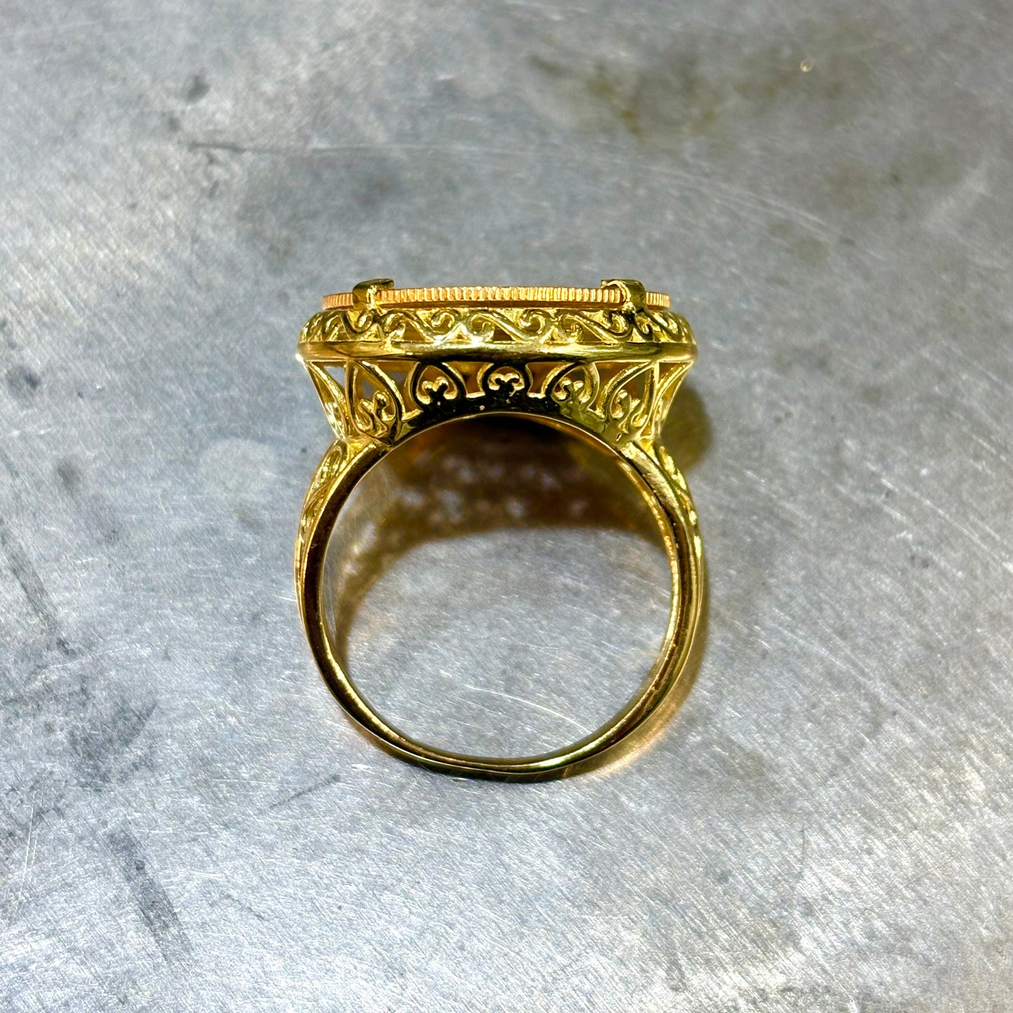 Bague Pièce - Or Jaune 750 & Pièce Or 10 Francs Napoléon