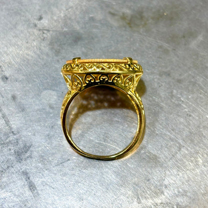 Bague Pièce - Or Jaune 750 & Pièce Or 10 Francs Napoléon