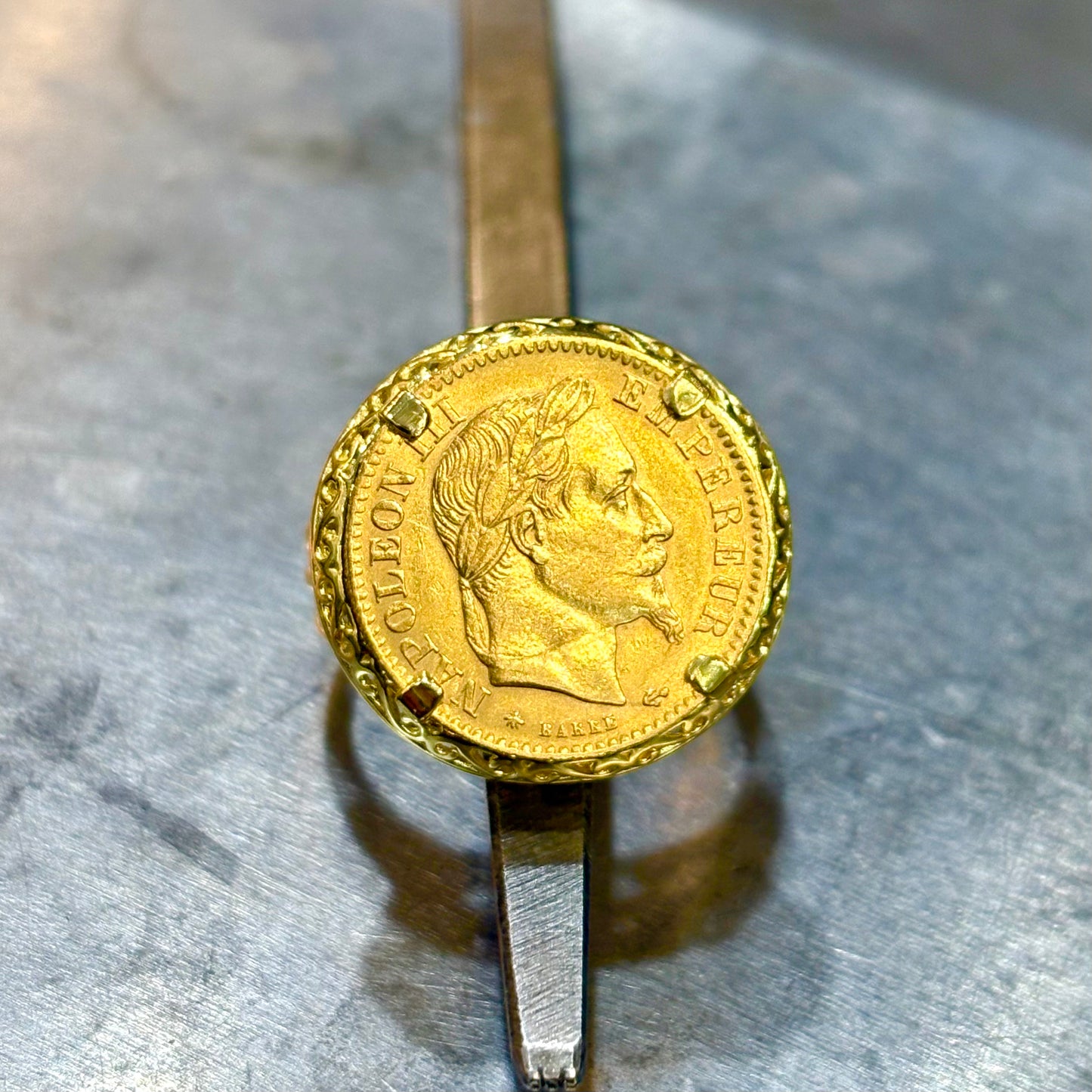 Bague Pièce - Or Jaune 750 & Pièce Or 10 Francs Napoléon