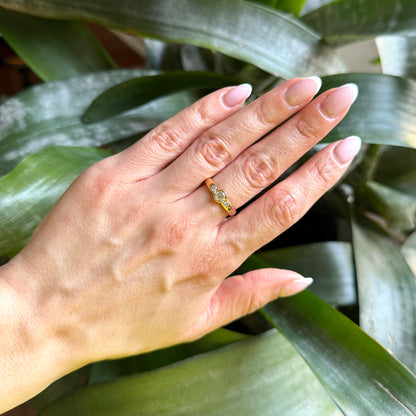 Bague Solitaire - Or Jaune 750 & Diamants
