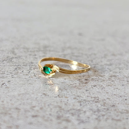 Bague Tourbillon - Or Jaune 750 & Émeraude