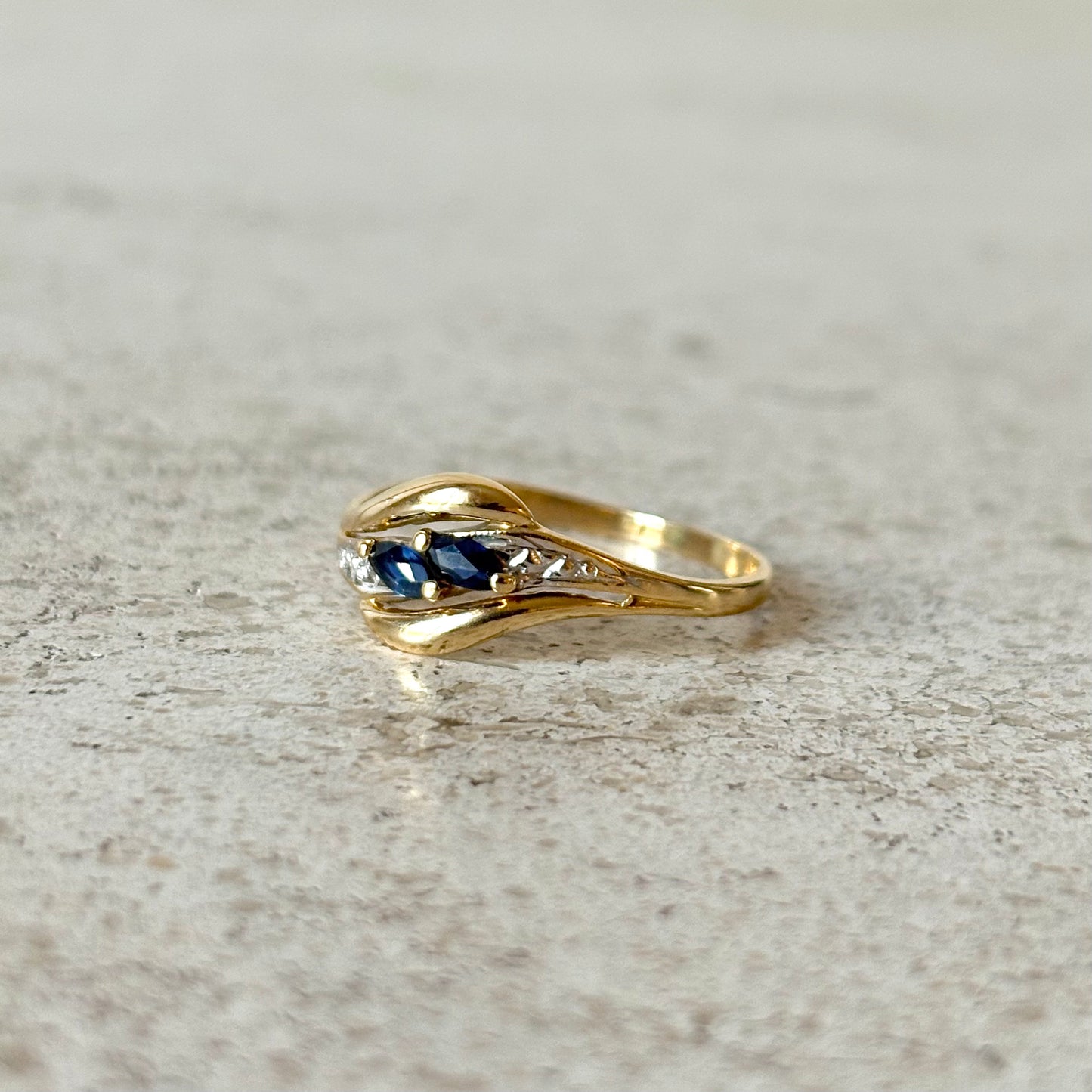 Bague Reflet - Or Jaune 750 & Saphirs