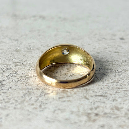 Bague Jonc - Or Jaune 750 & Diamant