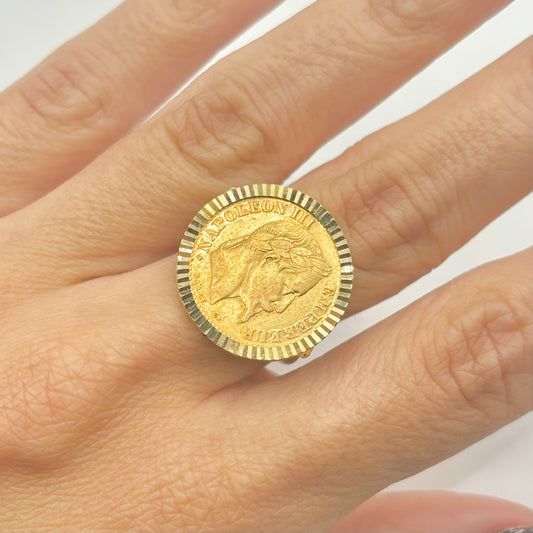 Bague Pièce - Or Jaune 750 & Pièce 10 Francs Napoléon