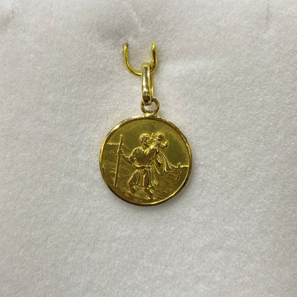 Pendentif Médaille Saint Christophe - Or Jaune 750