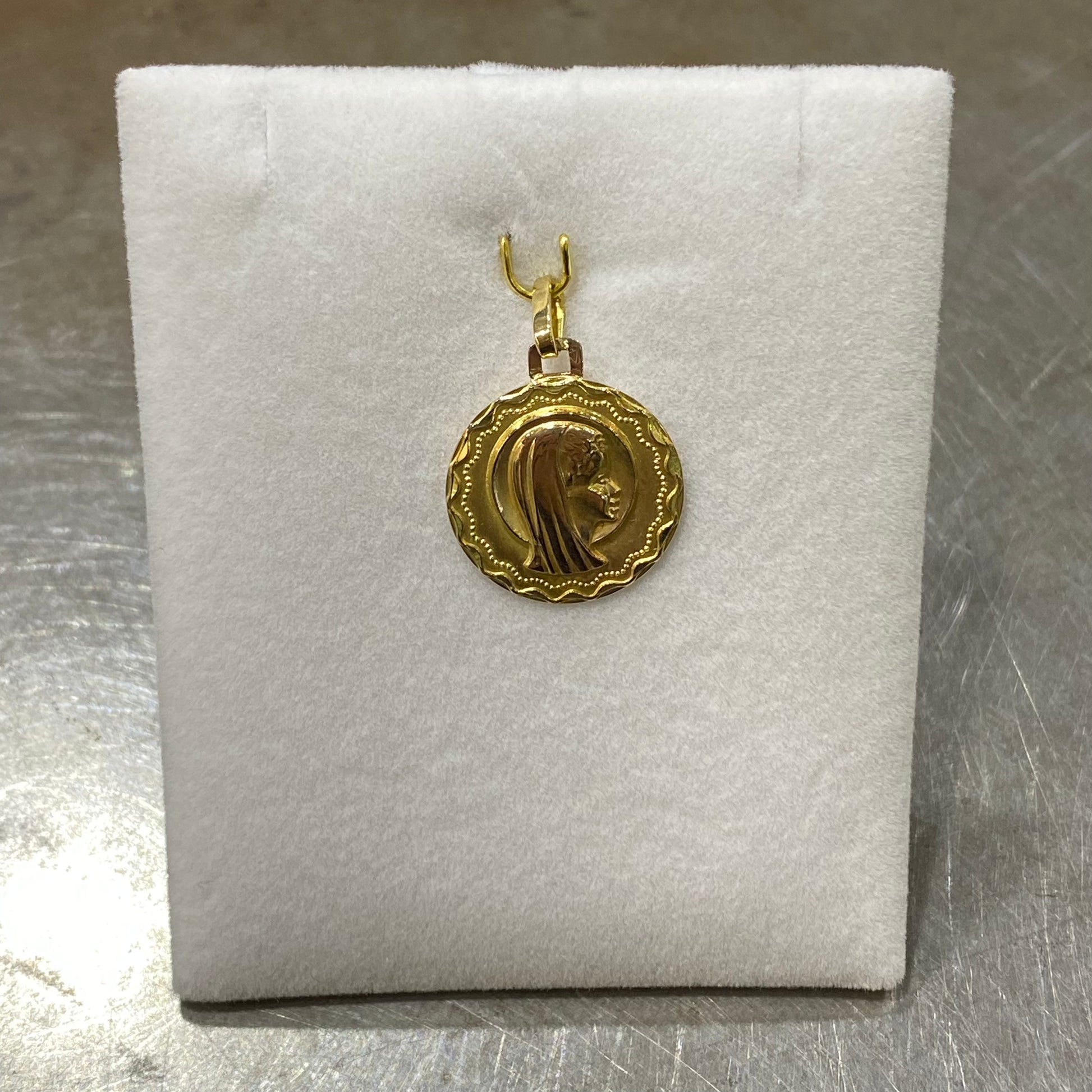 Pendentif Médaille Vierge - Or Jaune 750 Occasion