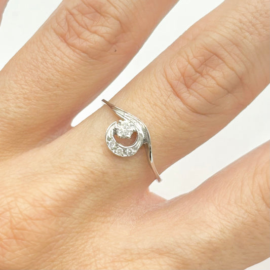 Bague - Or Blanc 750 & Diamants