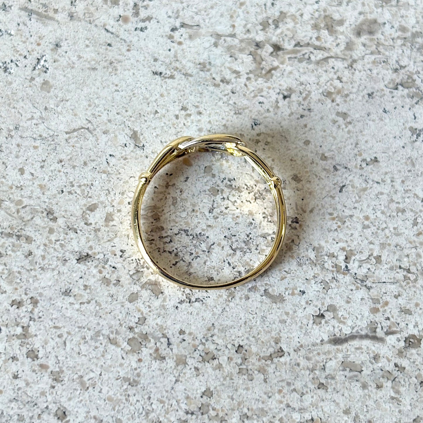 Bague Noeud - Or Jaune/Blanc 750