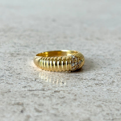Bague Jonc - Or Jaune 750 & Diamants