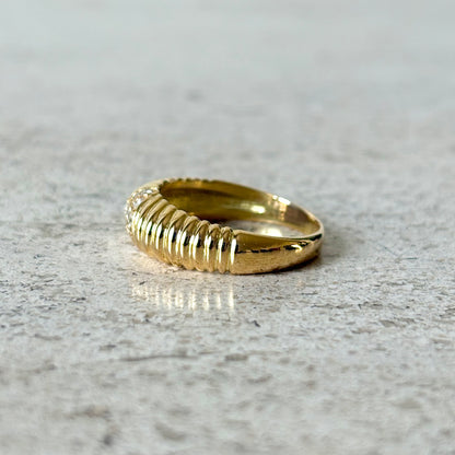 Bague Jonc - Or Jaune 750 & Diamants