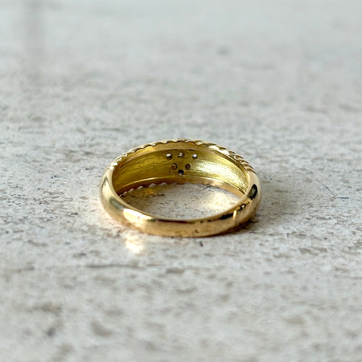 Bague Jonc - Or Jaune 750 & Diamants