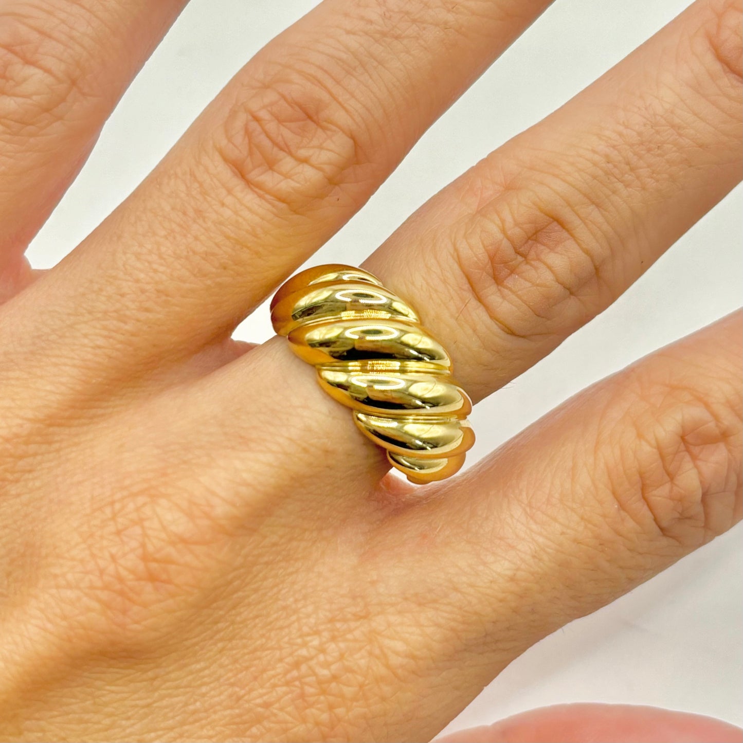 Godrons Ring - 750 Yellow Gold