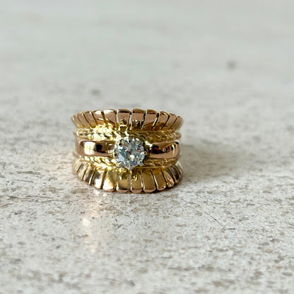 Bague Vintage - Or Jaune 750 & Diamant