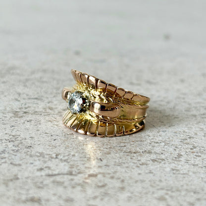 Bague Vintage - Or Jaune 750 & Diamant