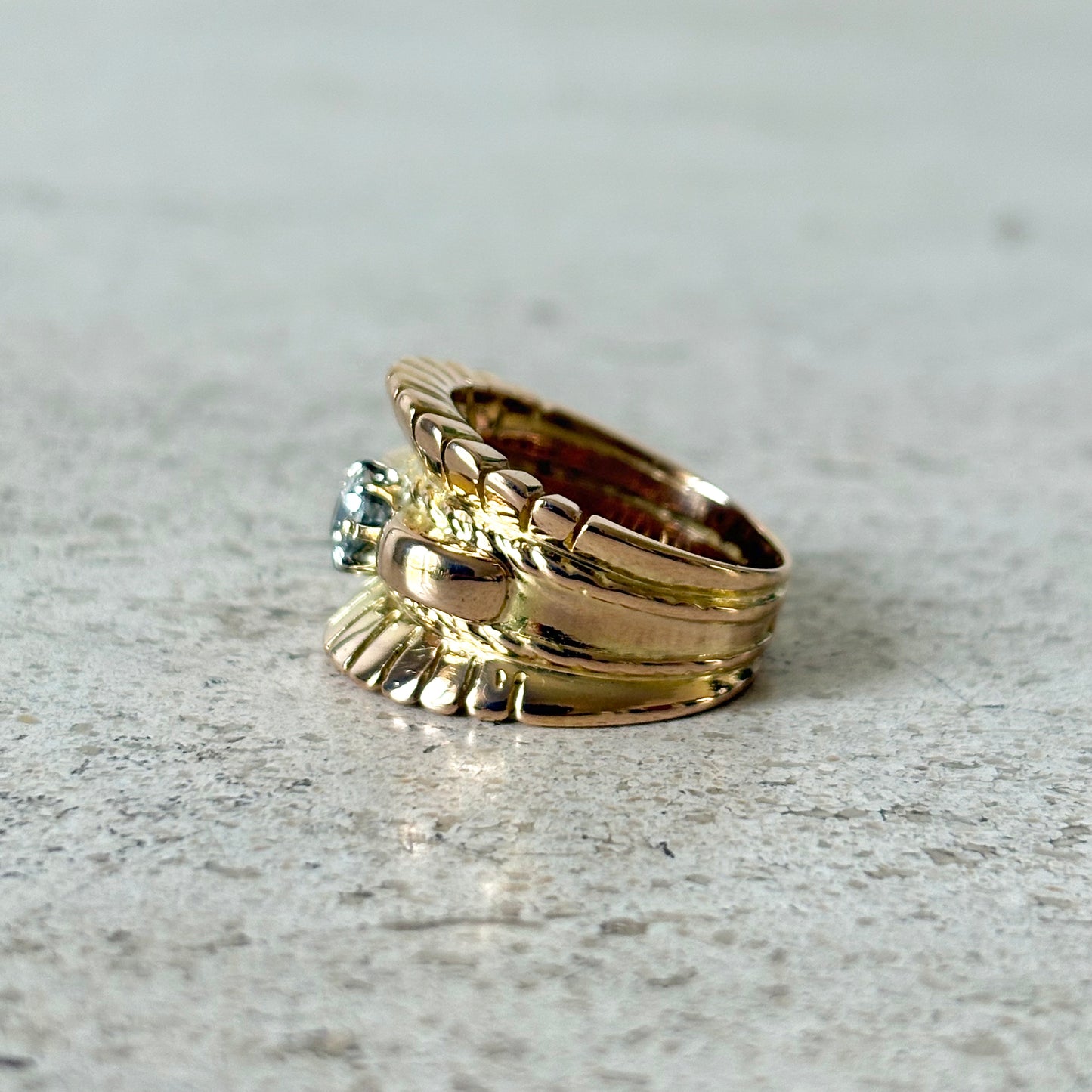 Bague Vintage - Or Jaune 750 & Diamant