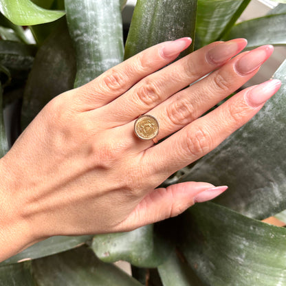 Bague Pièce - Or Jaune 750 & Pièce Dos Pesos