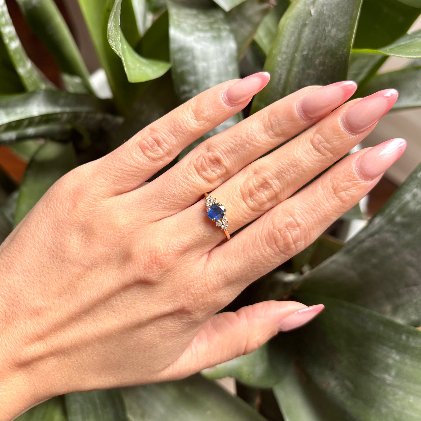 Bague Nausicaä Mini - Or Jaune 750 Saphir & Diamants