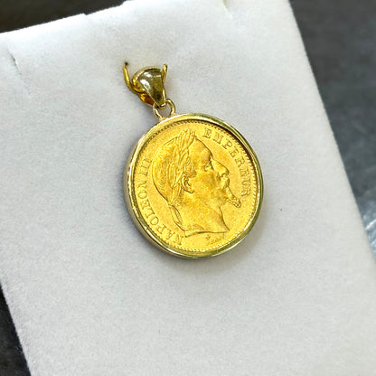 Pendentif Pièce - Or Jaune 750 & Pièce 20 Francs Napoléon