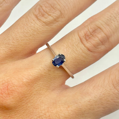 Lapuna Ring - 750 White Gold &amp; Sapphire