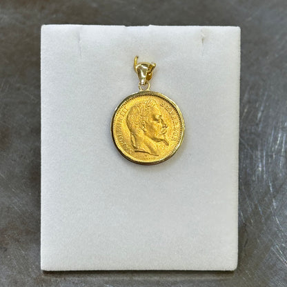 Pendentif Pièce - Or Jaune 750 & Pièce 20 Francs Napoléon