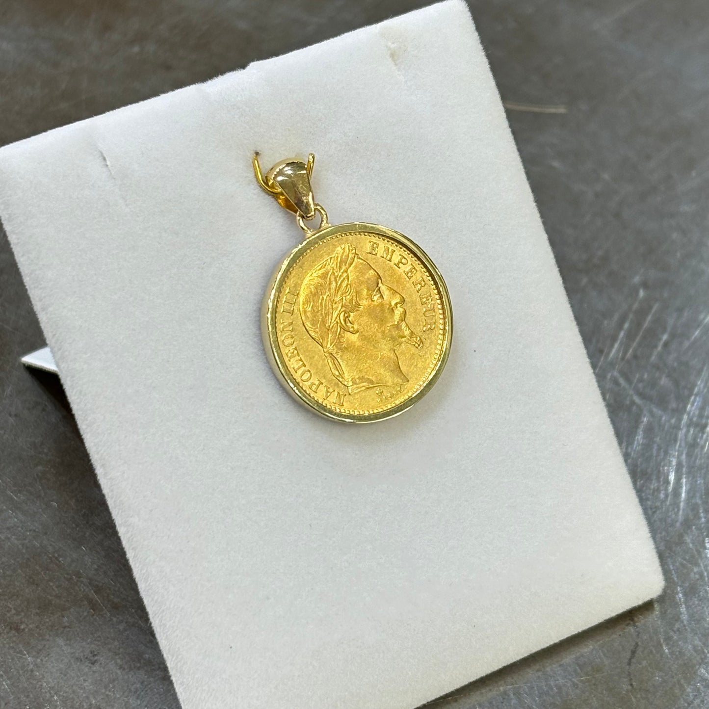 Pendentif Pièce - Or Jaune 750 & Pièce 20 Francs Napoléon