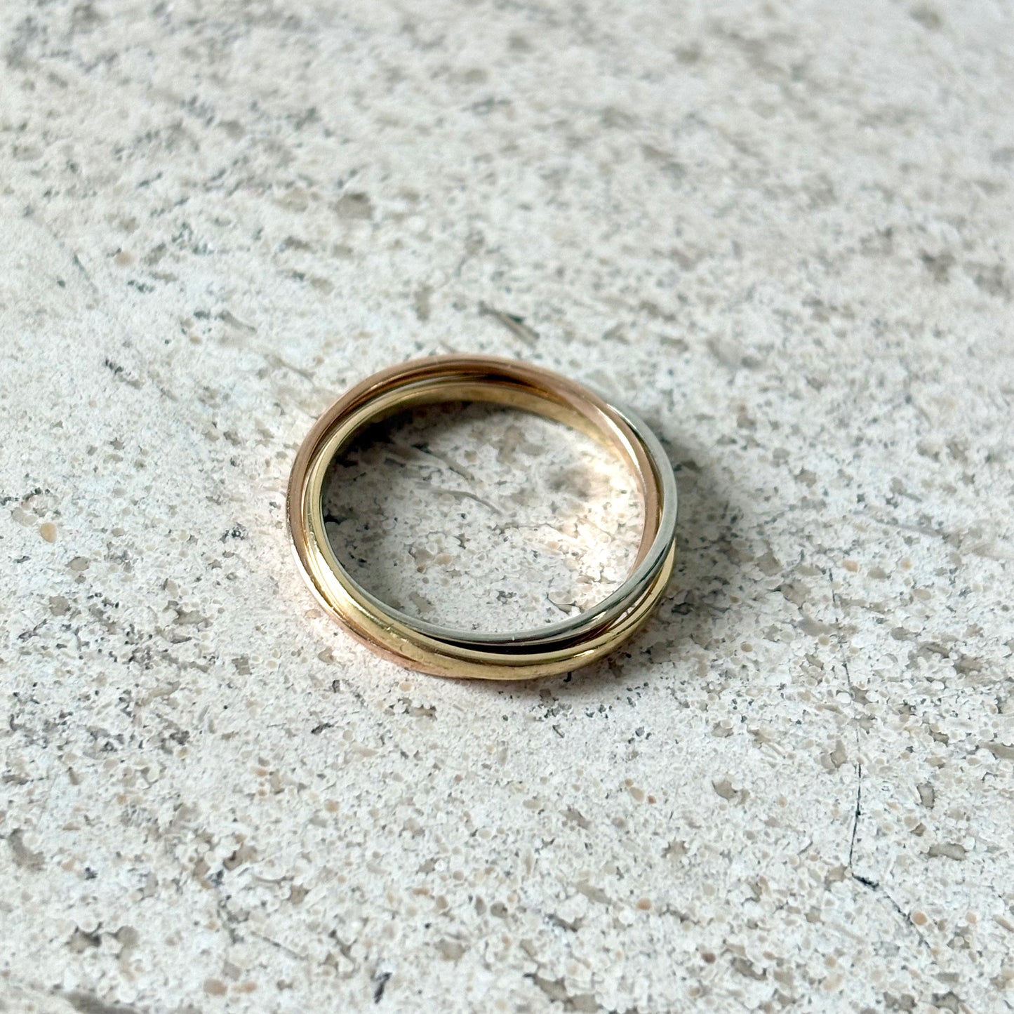 Bague Alliance - 3 Ors Jaune/Rose/Blanc 750