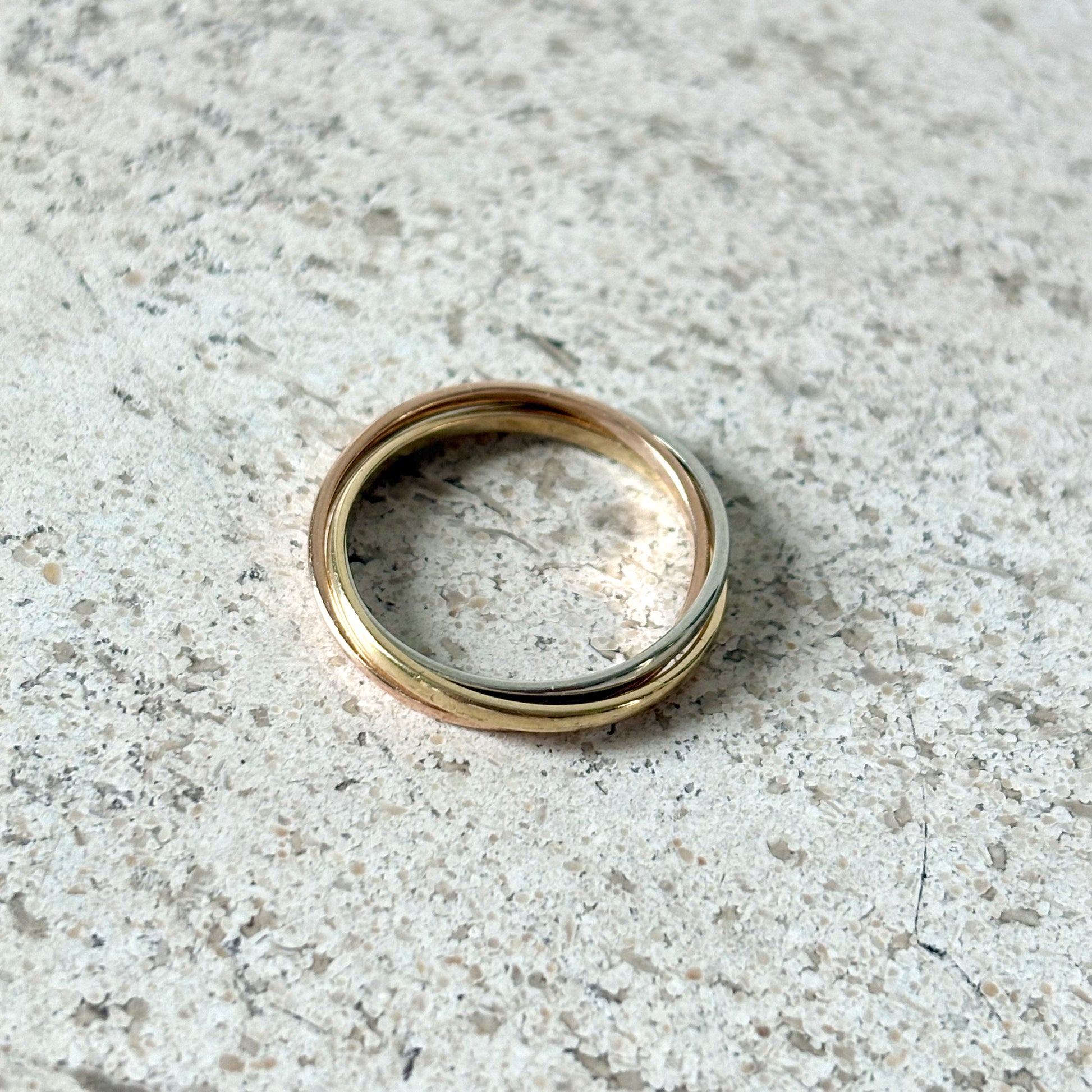 Bague Alliance - 3 Ors Jaune/Rose/Blanc 750