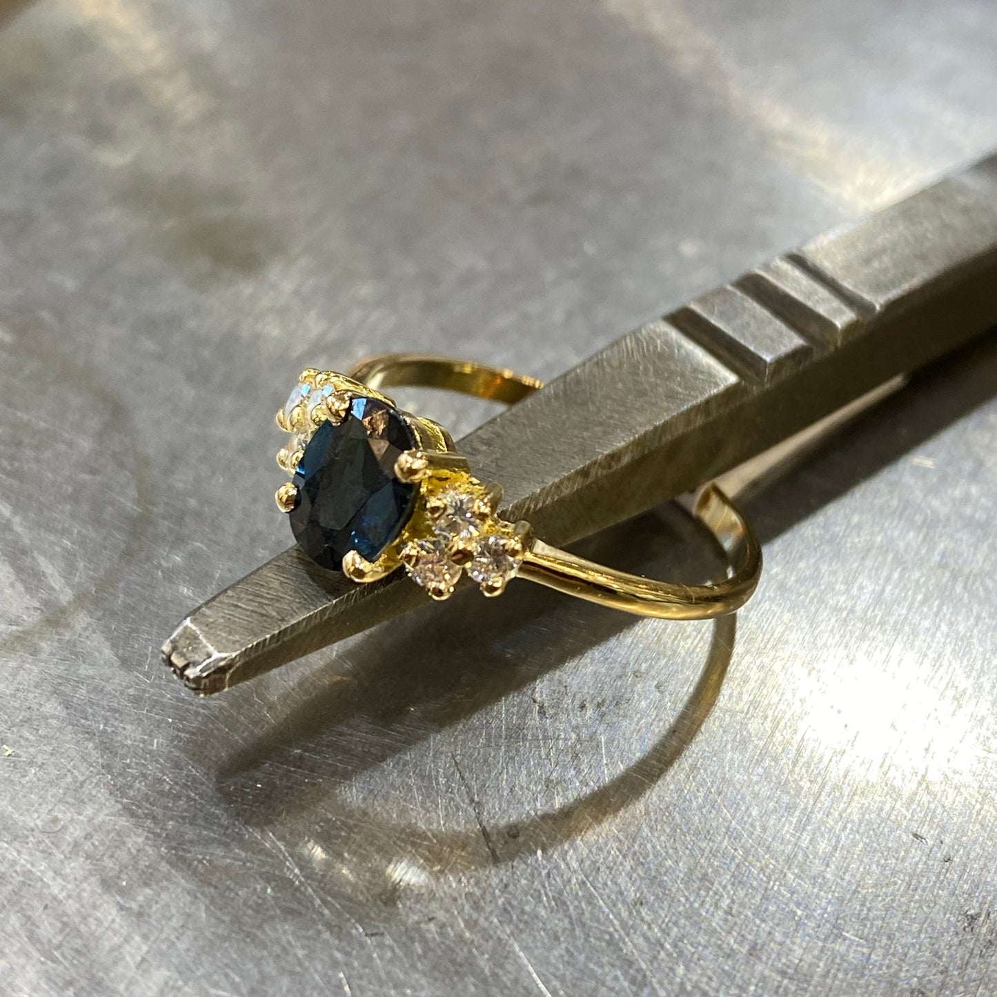 Bague Nausicaä - Or Jaune 750 Saphir & Diamants