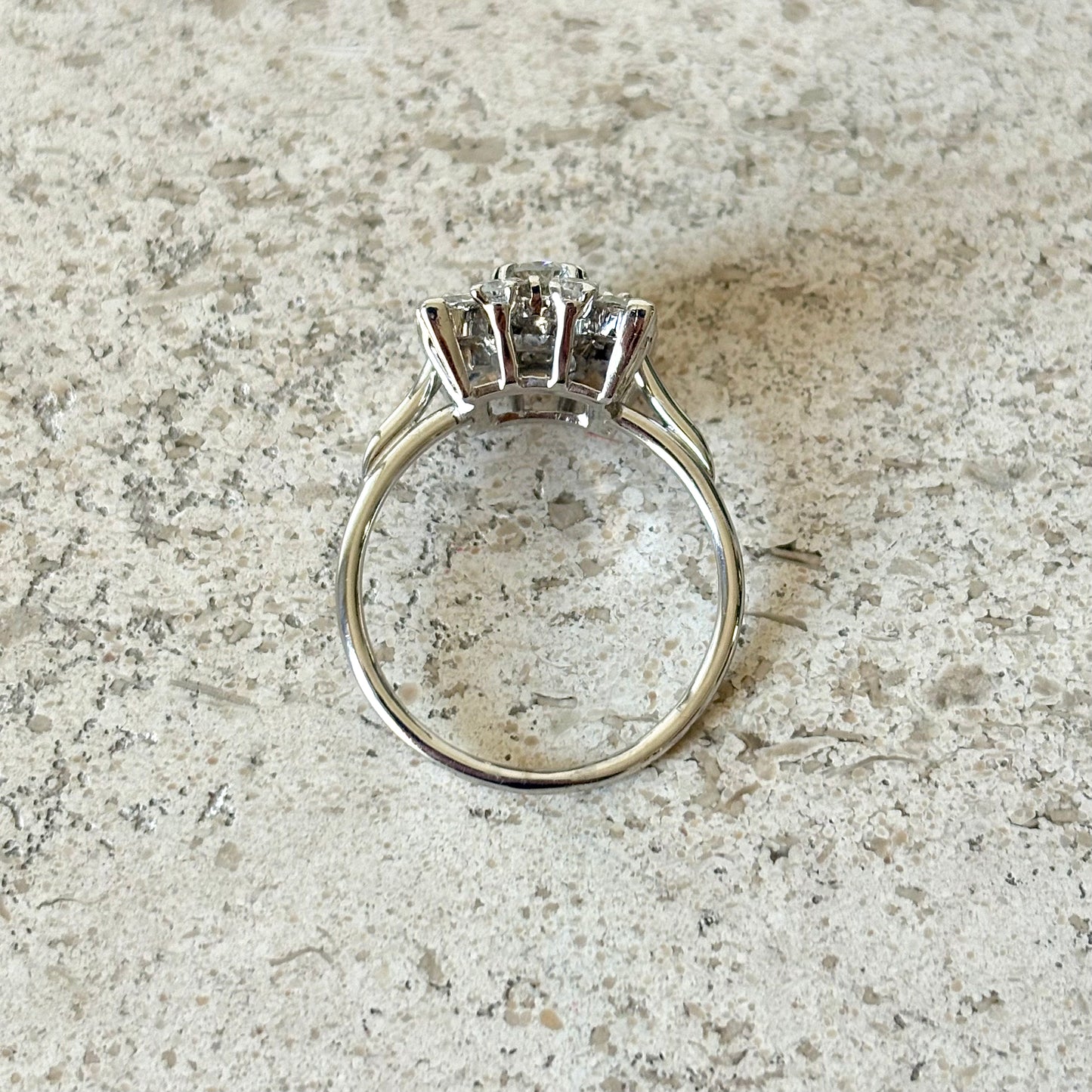 Bague Marguerite Vintage - Or Blanc 750 & Diamants