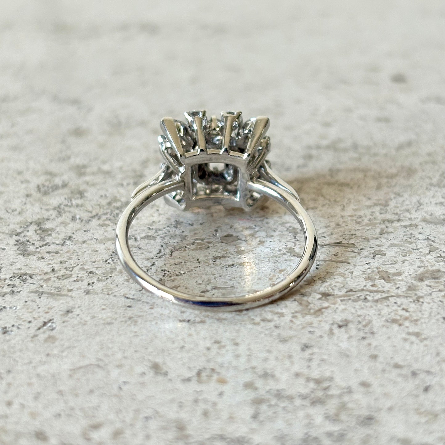 Bague Marguerite Vintage - Or Blanc 750 & Diamants