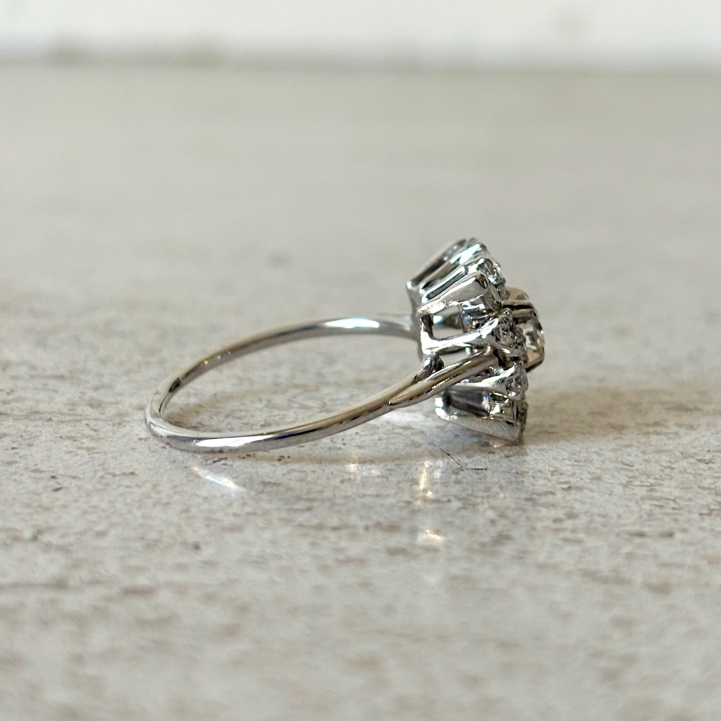 Bague Marguerite Vintage - Or Blanc 750 & Diamants