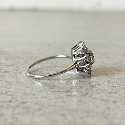 Bague Marguerite Vintage - Or Blanc 750 & Diamants
