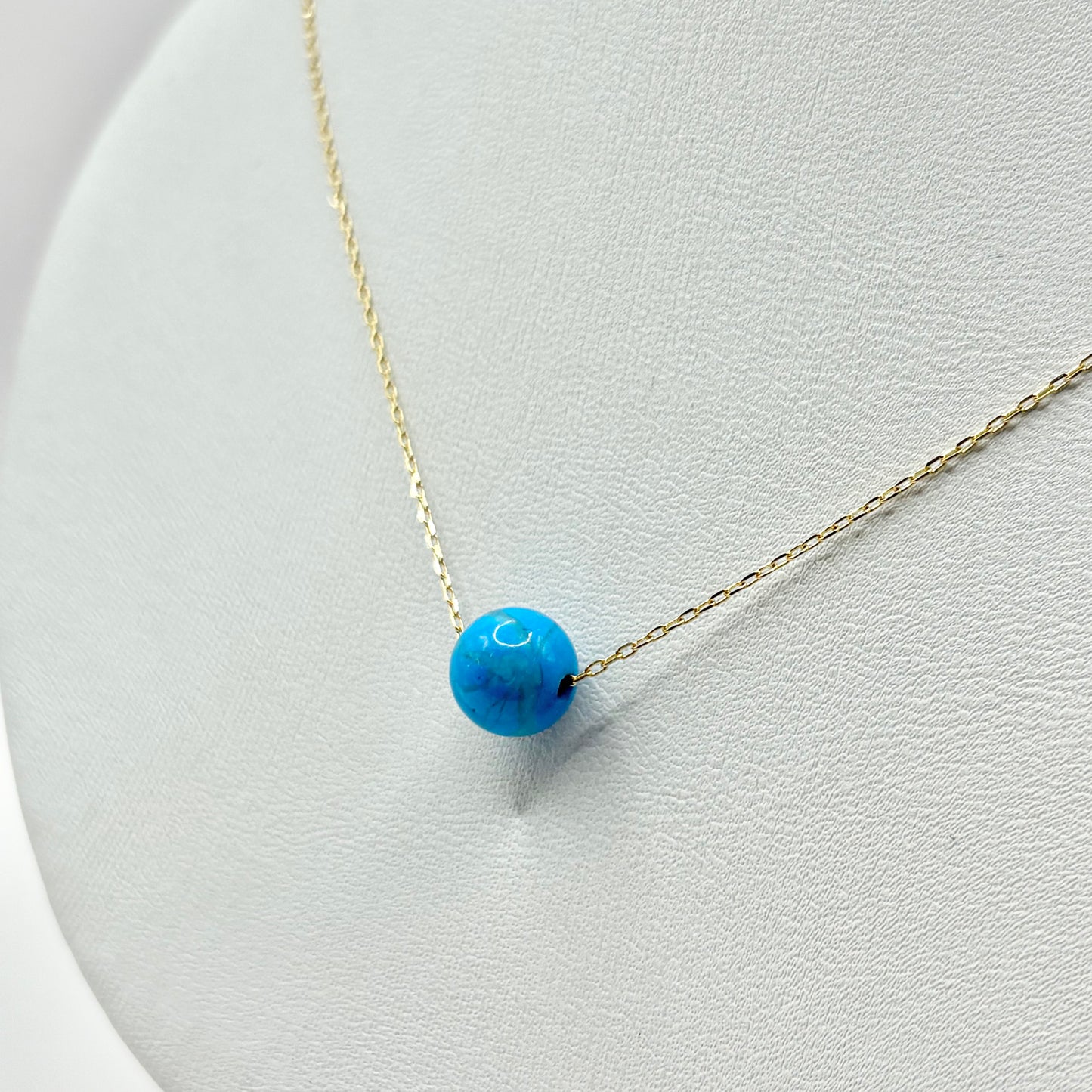 Collier Boule - Or Jaune 750 & Turquoise