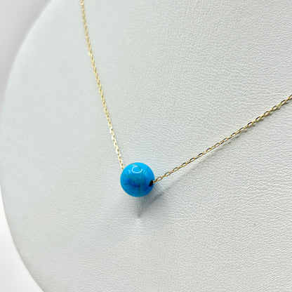 Collier Boule - Or Jaune 750 & Turquoise