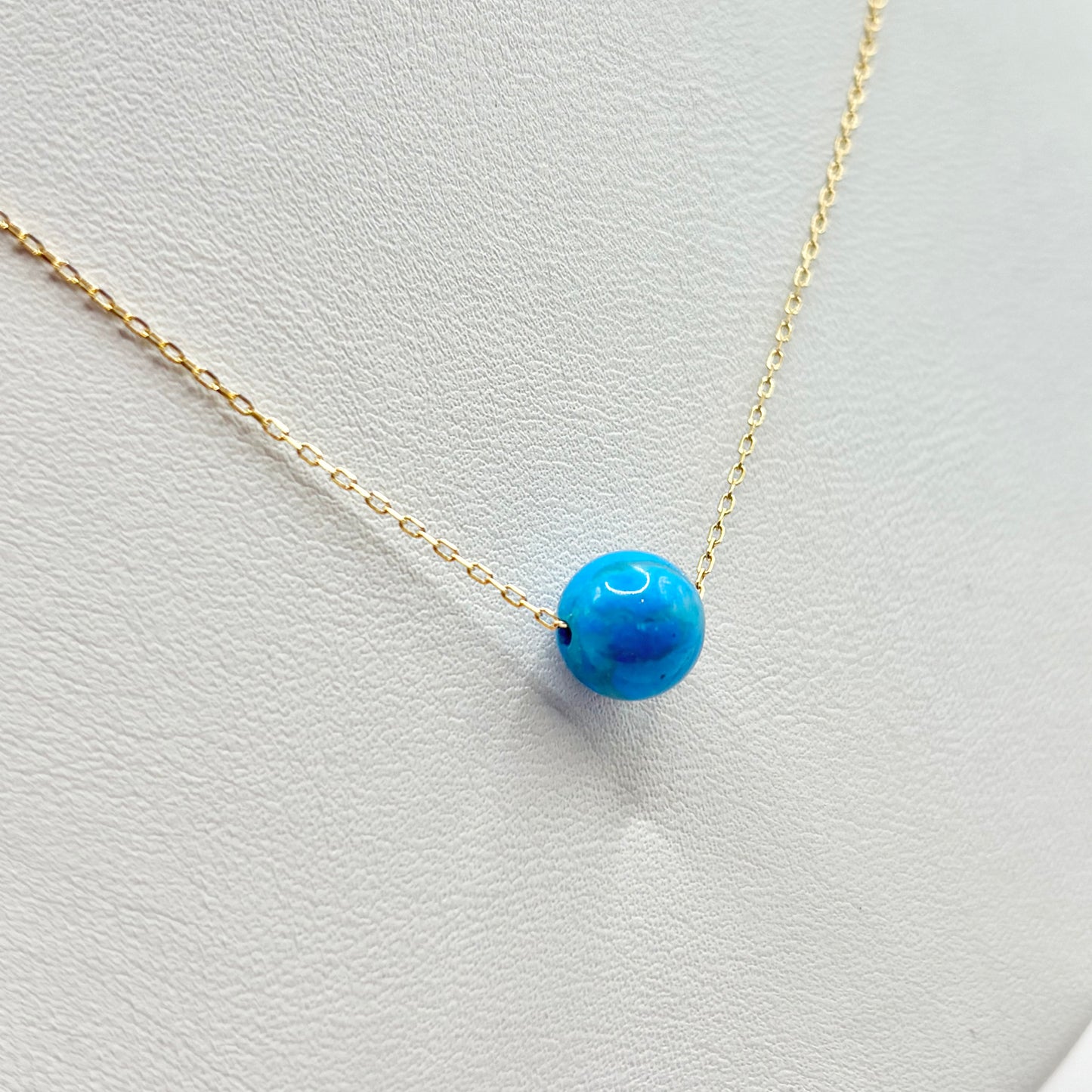 Collier Boule - Or Jaune 750 & Turquoise