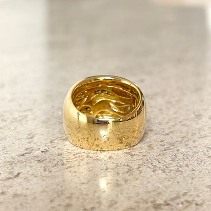 Bague Jonc - Or Jaune 750 & Diamants