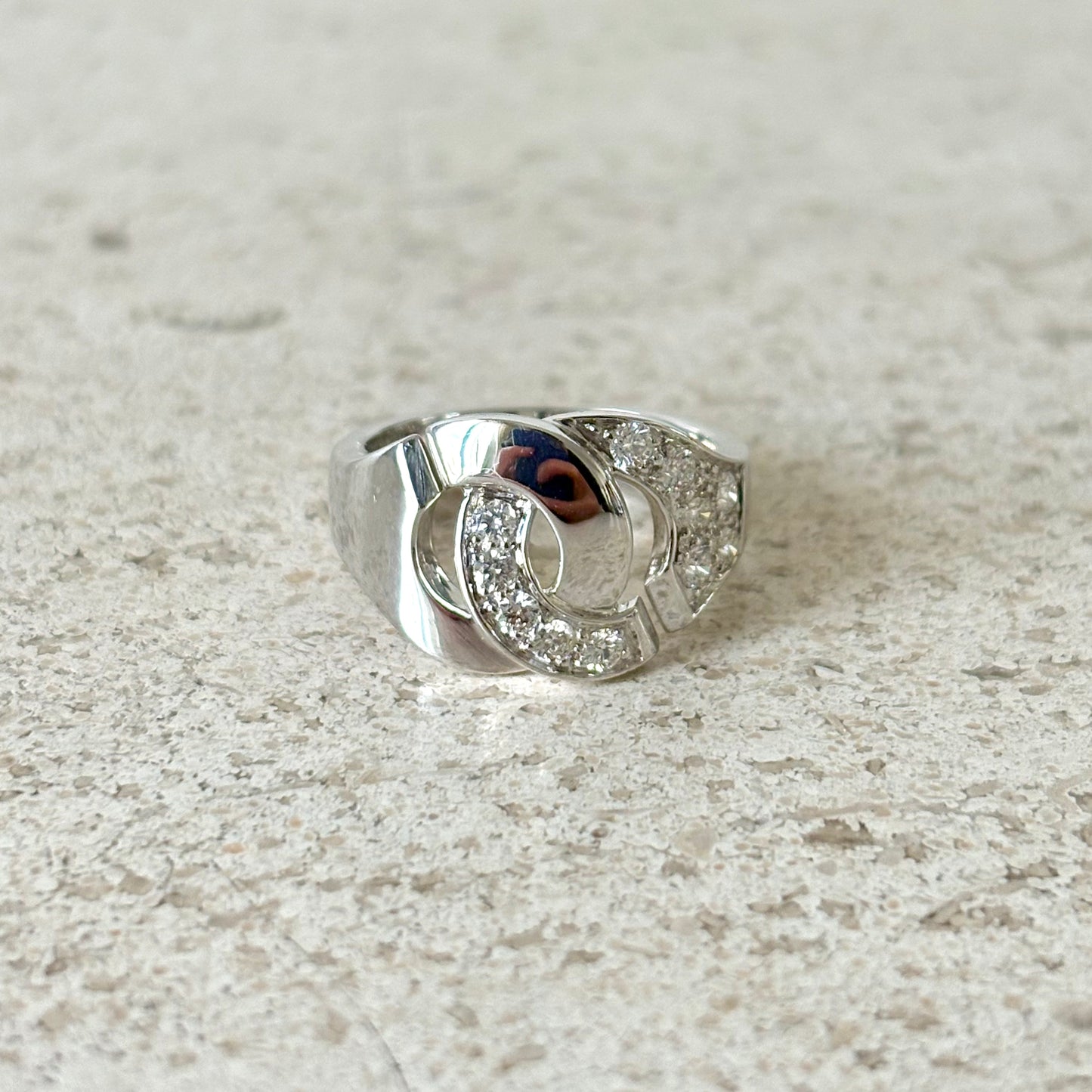 Bague Dinh Van Menottes - Or Blanc 750 & Diamants