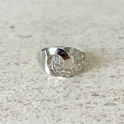 Bague Dinh Van Menottes - Or Blanc 750 & Diamants