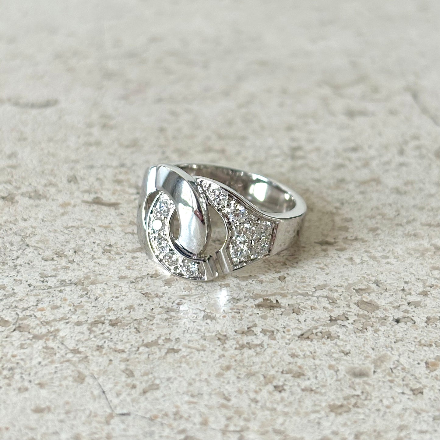 Bague Dinh Van Menottes - Or Blanc 750 & Diamants