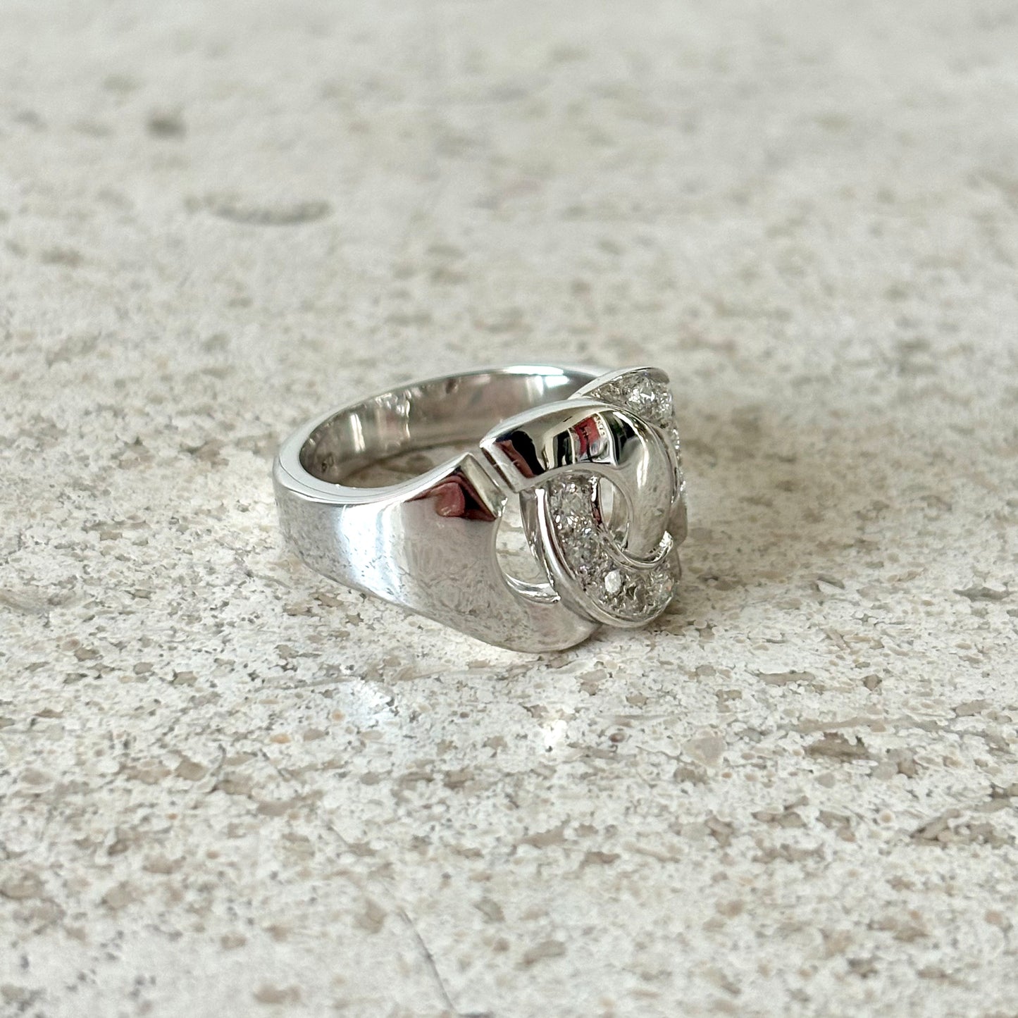 Bague Dinh Van Menottes - Or Blanc 750 & Diamants