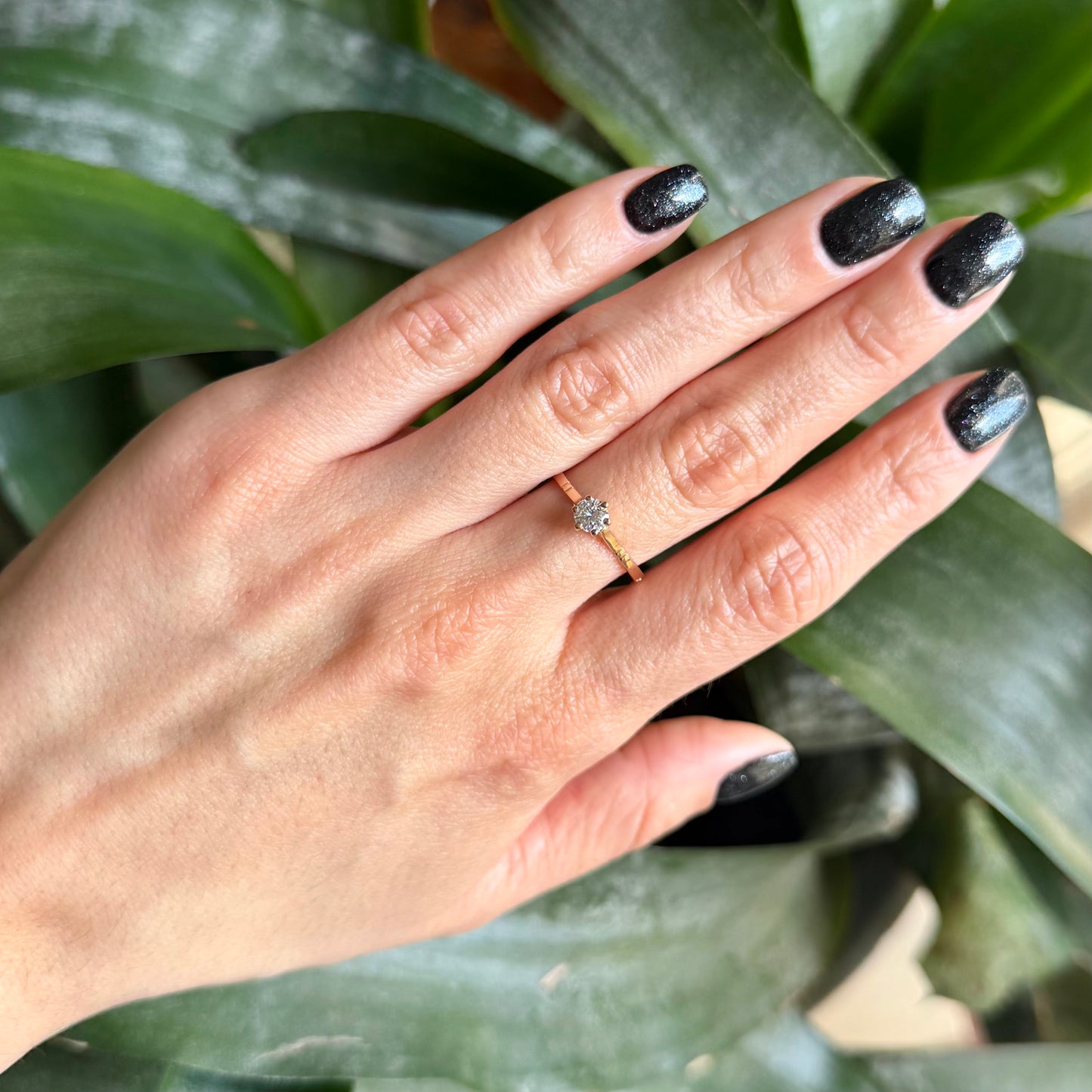 Bague Solitaire  - Or Rose 750 & Diamant