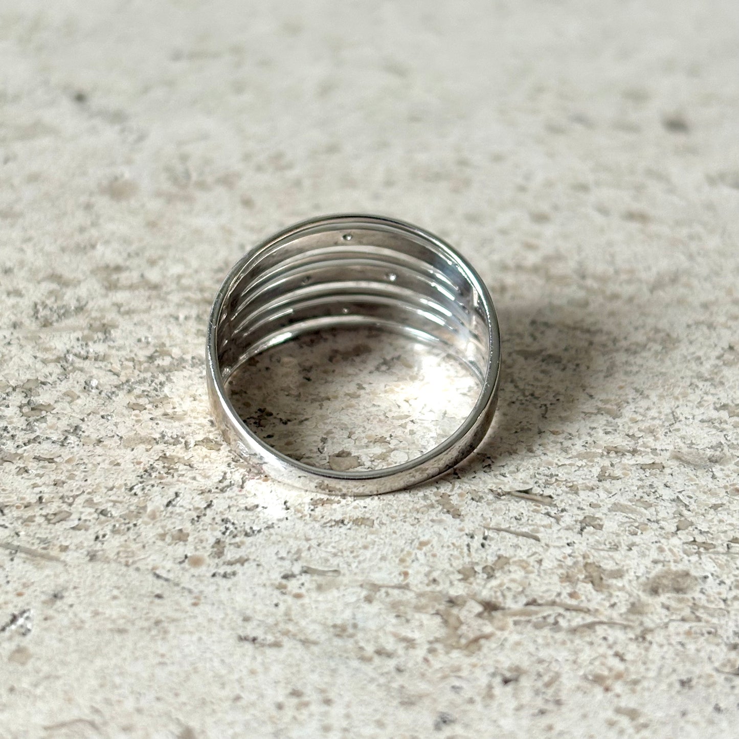 Bague Jonc - Or Blanc 750 & Diamants