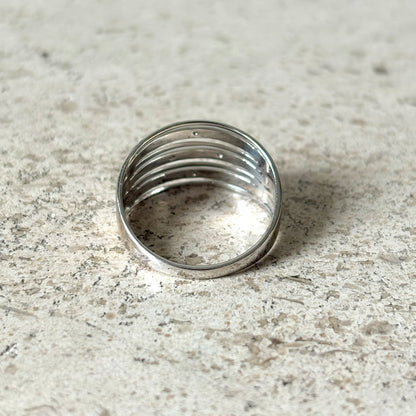 Bague Jonc - Or Blanc 750 & Diamants